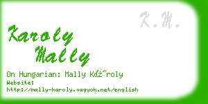 karoly mally business card